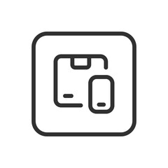 Delivery package app, delivery icon. Modern, simple flat vector illustration for web site or mobile app