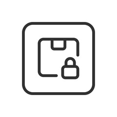 Package box protection, delivery icon. Modern, simple flat vector illustration for web site or mobile app