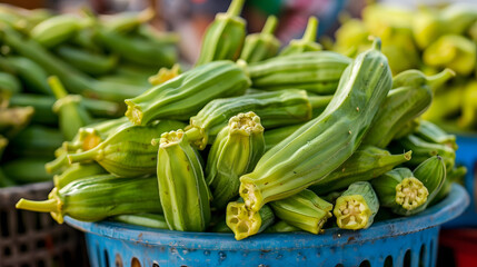 Obraz premium fresh okra