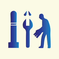 Fototapeta premium Creative Collection Of Working people labor day with Tools