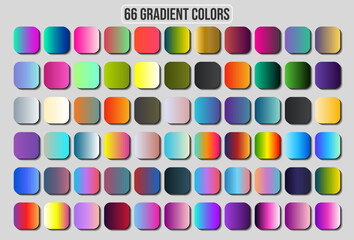 Bright vibrant set of gradients background
