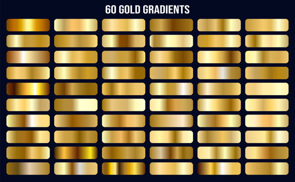 Big set of metallic gold gradients