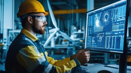 Wind Turbine Engineer Enhancing Energy Efficiency through Output Analysis