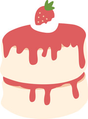 Fluffy strawberry pancakes