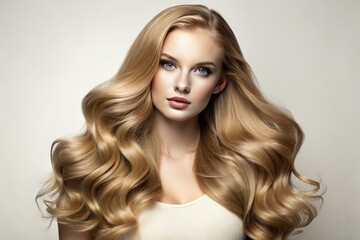 Fototapeta premium portrait of a woman with hair