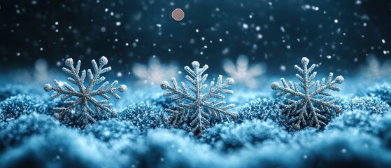 Abstract Christmas design, subtle snowflake patterns and space for text.