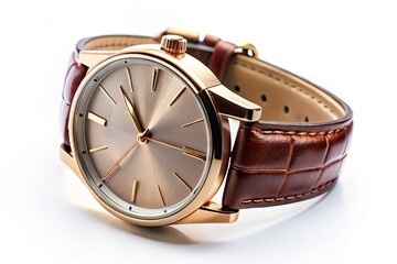 Luxury watch limited edition scratch warranty 5 years elegant casual modern brown leather strap rose gold tone minimalist elegant classic design