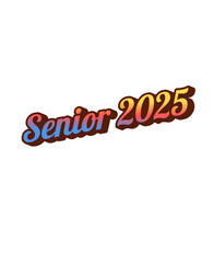 text effect senior 2025 on white background