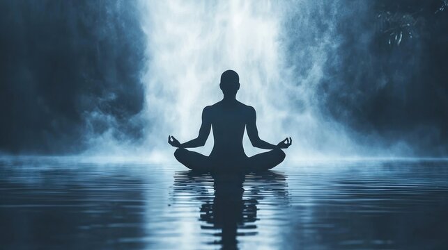 A person meditating in a serene environment, focusing on self-awareness and inner knowledge