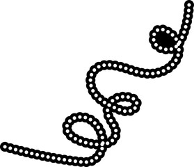 Dotted line set collection, curve, spiral, swirl