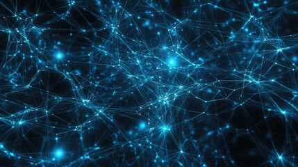 Fototapeta premium A background with glowing lines forming a complex network, symbolizing artificial intelligence and machine learning.
