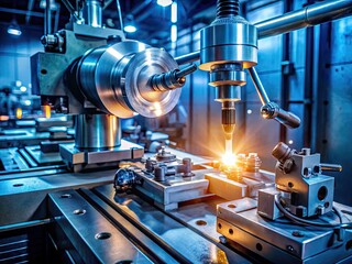 Metalworking equipment with LED lights and high-tech gadgets