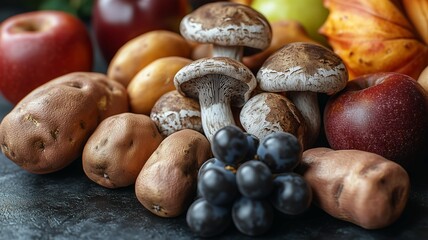 Fototapeta premium 秋の豊富な食材