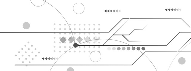 Vectors Technology black circuit diagram. High-tech connection system on a white background.