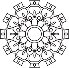 Mandala flower design vector art illustration