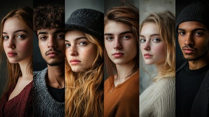 Fototapeta premium A series of photos showing different individuals in their natural environments, being true to themselves