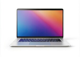 modern minimalist sleek laptop mockup with clean lines and subtle gradient effects on a white background conveying a sense of simplicity and sophistication