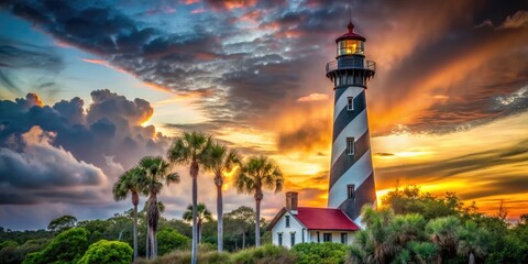 moody morning light saint augustine lighthouse capture