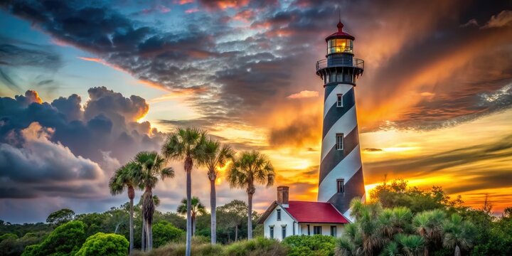 moody morning light saint augustine lighthouse capture