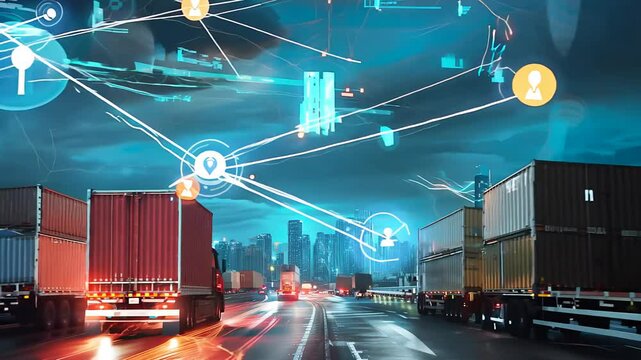 Logistics delivery, World map with logistic network distribution on background. background for Concept of fast or instant shipping, Online goods orders worldwide