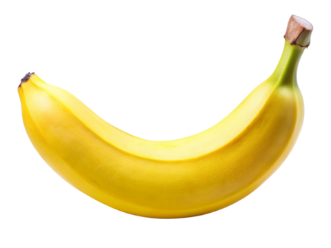 Isolated Banana with Transparent Background: Perfect for Graphic Design