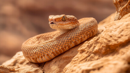 Desert Snake Close-Up: Scales and Eyes