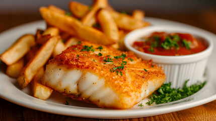 Classic Fish And Chips Desert Scenery Studio