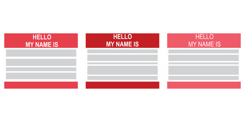 'hello my name is' background template