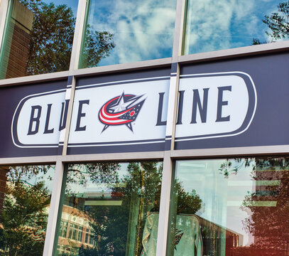 The Blue Line, the store for the Columbus Bluejackets NHL Team in Columbus Ohio USA 2024
