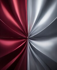 red and silver background with circular design