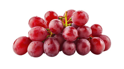 Fresh red grapes glistening with moisture, showcasing their vibrant color and juicy texture. Perfect for snacking or adding to dishes. 