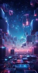 abstract futuristic cityscape background
