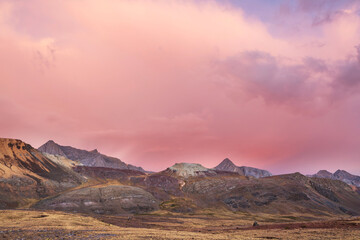 Mountains on sunset