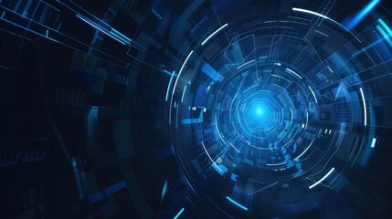 Fototapeta premium Abstract Digital Tunnel