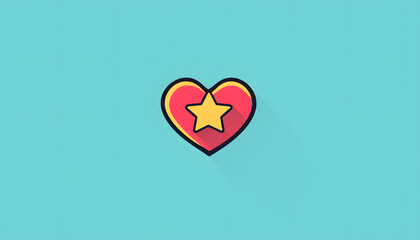 A single, small icon or symbol, such as a star or heart, centered on a solid background.