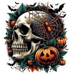 Happy Halloween Skull Background