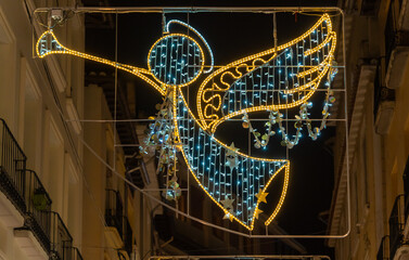 Angelic Light Decoration Soaring in Granada's Night