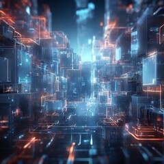 Fototapeta premium abstract futuristic city background