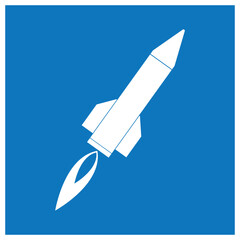 long-range missile icon vector design