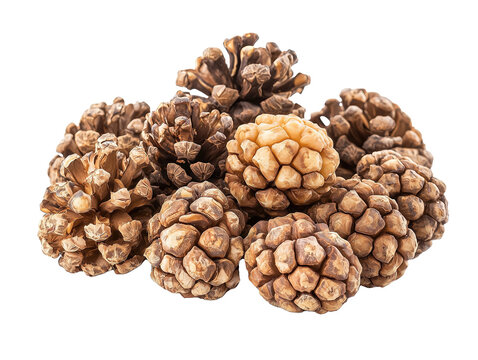 Escamoles, Mexican delicacy, isolated on PNG cutout transparent background.