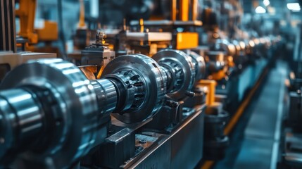 Fototapeta premium Industrial Machinery and Metal Parts