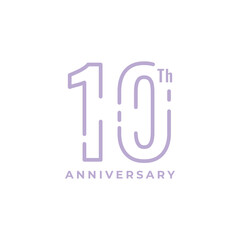 10 Th Anniversary Celebration Vector Template Design Illustration