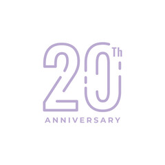 20 Th Anniversary Celebration Vector Template Design Illustration