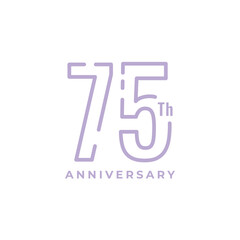 75 Th Anniversary Celebration Vector Template Design Illustration