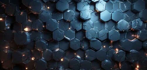 Obraz premium abstract 3d background with shiny glass cubes