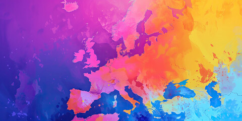 Fototapeta premium Color-Coded Heatmap: Educational Attainment by Gender in Europe