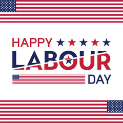 USA Happy Labour Day T-shirt Design