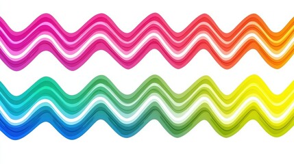 Fototapeta premium A zigzag border in a rainbow of colors, perfect for a fun and lively theme.