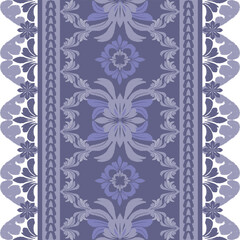 seamless pattern with purple flowers