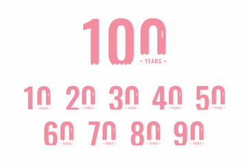 100 Years Anniversary Celebration Vector Template Design Illustration